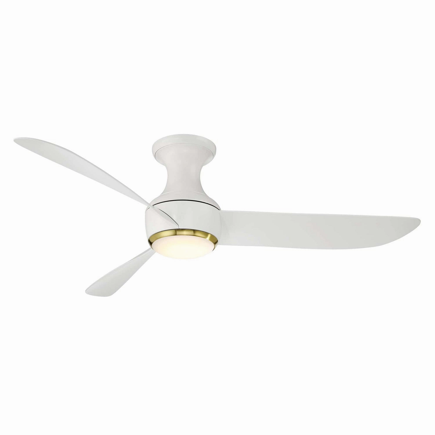 Corona 52"Ceiling Fan Soft Brass/Matte White medium size fans for home ventilation