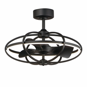 Corona Fan LED Fandelight Black decorative fandeliers with lights