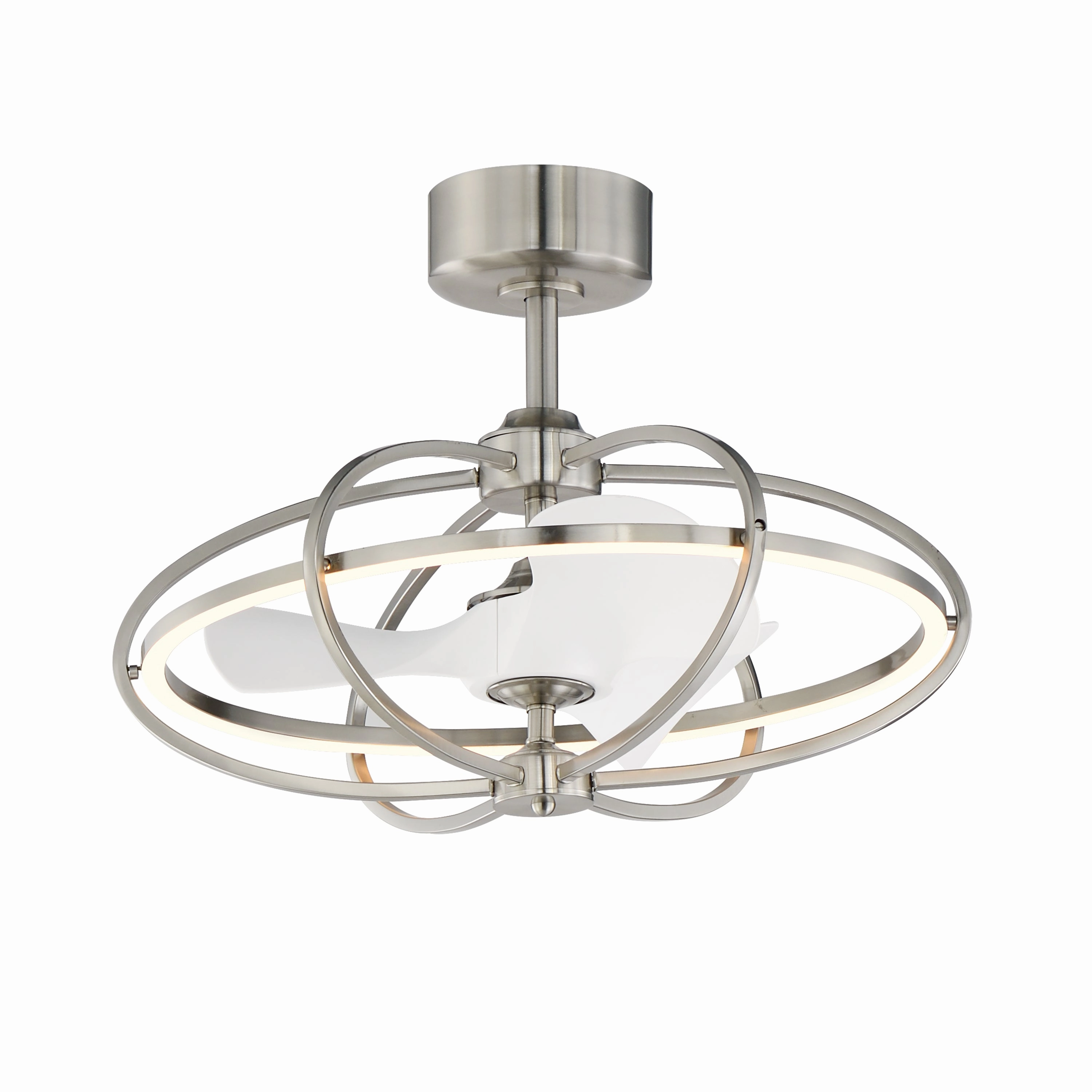 Corona Fan LED Fandelight Satin Nickel best small fans for home and travel