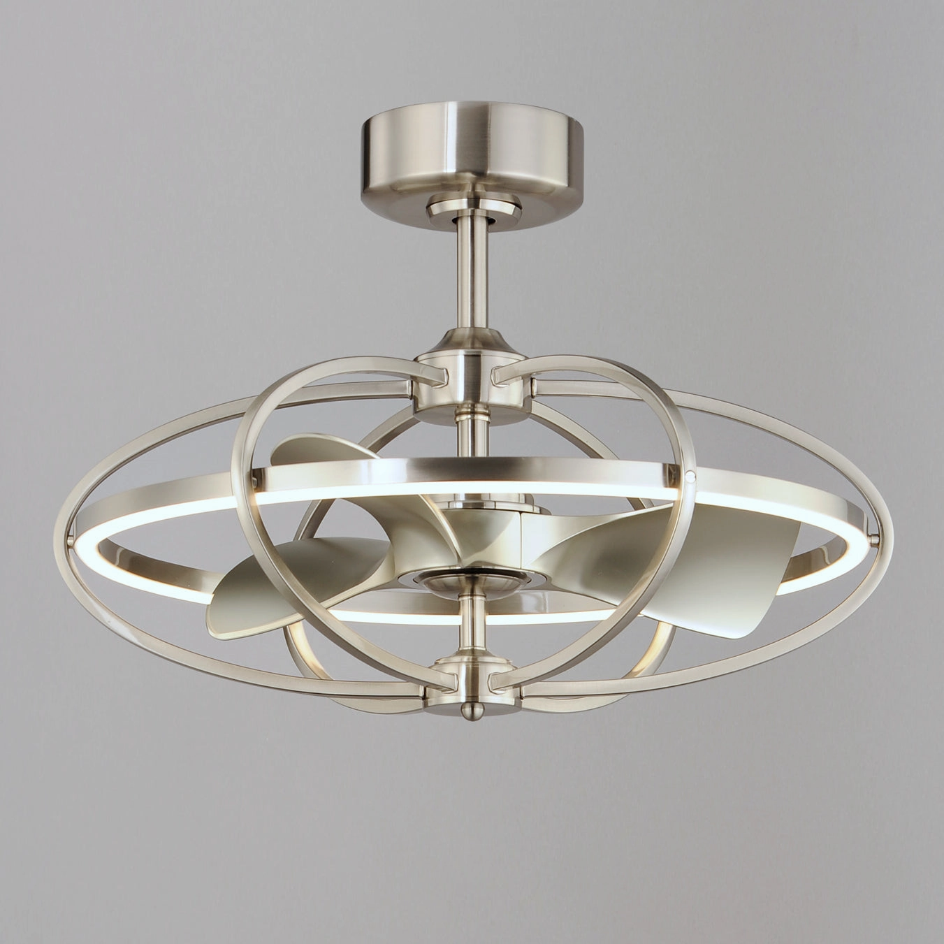Corona Fan LED Fandelight Satin Nickel