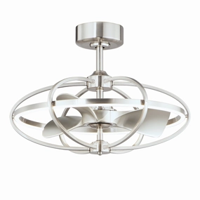 Corona Fan LED Fandelight Satin Nickel decorative fandeliers with lights