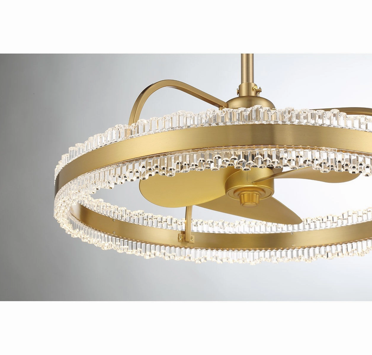 Corona LED Fan D'Lier Warm Brass