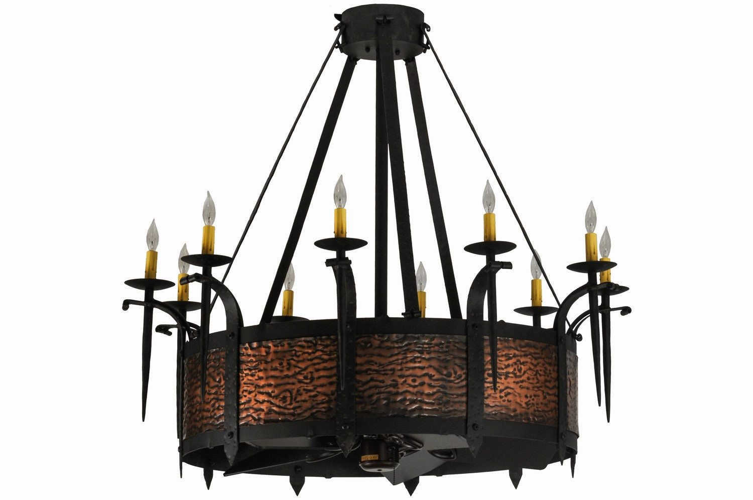 Costello Ten Light Chandel-Air decorative fandeliers with lights