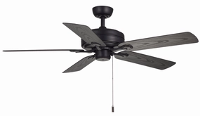 Courtyard 52"Ceiling Fan Matte Black home cooling fans in medium size