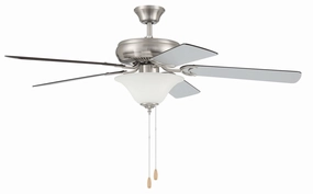 Craftmade Decorator's Choice 52" Pull Chain Ceiling Fan with Dimmable LED Light energy-saving indoor fans for bedrooms