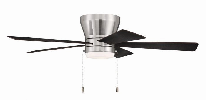 Craftmade Merit 52" Flushmount Pull Chain Ceiling Fan with 18W Dimmable LED Light Ceiling fan with adjustable speed settings