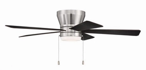 Craftmade Merit 52" Flushmount Pull Chain Ceiling Fan with 18W Dimmable LED Light Ceiling fan with adjustable speed settings