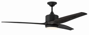 Craftmade Mobi Indoor/Outdoor 60" Ceiling Fan with 18W LED and Remote and Wall Control Ceiling fan with adjustable speed settings