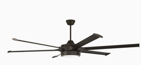 Craftmade Prost Indoor/Outdoor Smart DC Ceiling Fan with 20W LED and Wall and Remote Control Ceiling fan with adjustable speed settings
