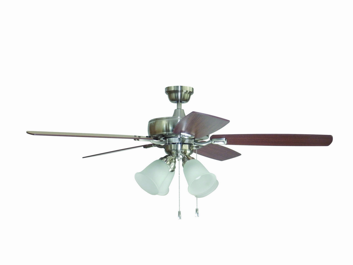 Craftmade Twist N Click  52" Pull Chain Ceiling Fan with 4 Light LED quiet indoor fans for bedrooms and offices