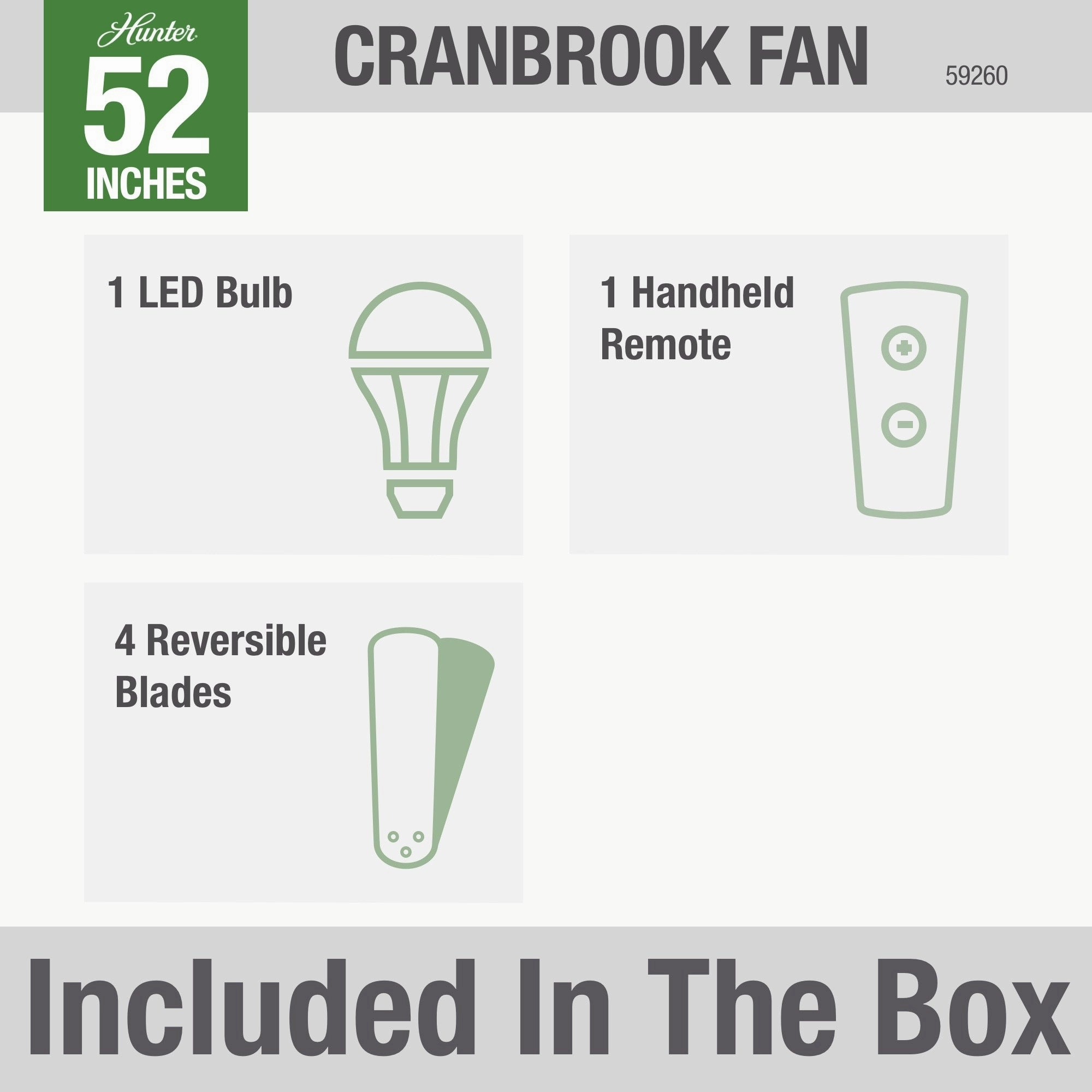 Cranbrook 52"Ceiling Fan Mint