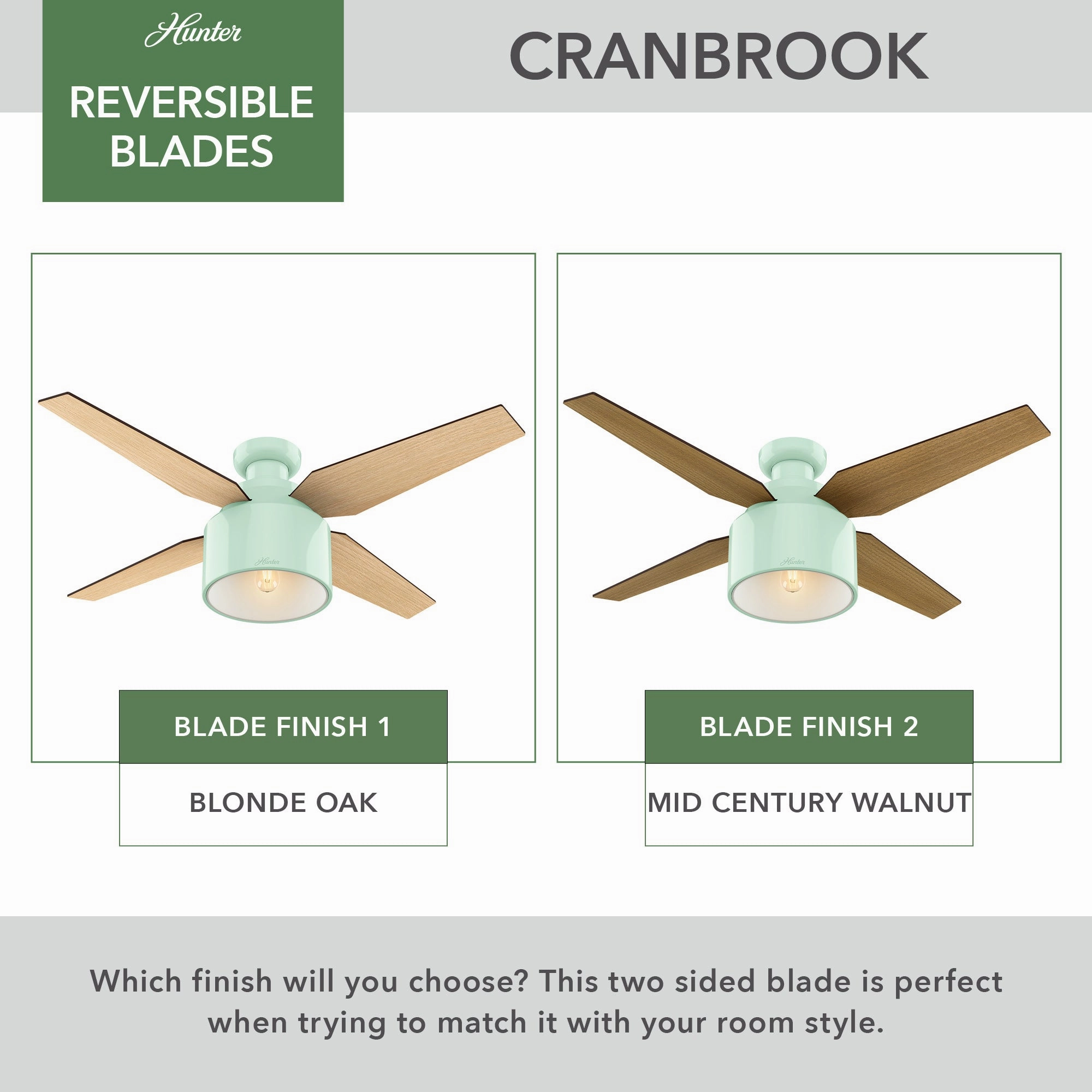 Cranbrook 52"Ceiling Fan Mint