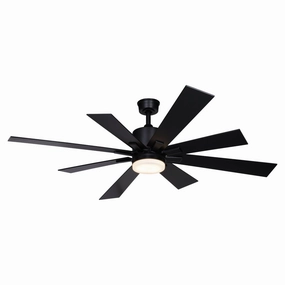 Crawford 60"Ceiling Fan Black quiet medium fans for living room use