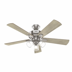 Crestfield 52"Ceiling Fan Brushed Nickel oscillating medium fans with strong airflow