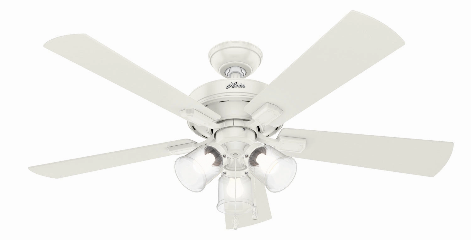 Crestfield 52"Ceiling Fan Fresh White medium size fans for home ventilation