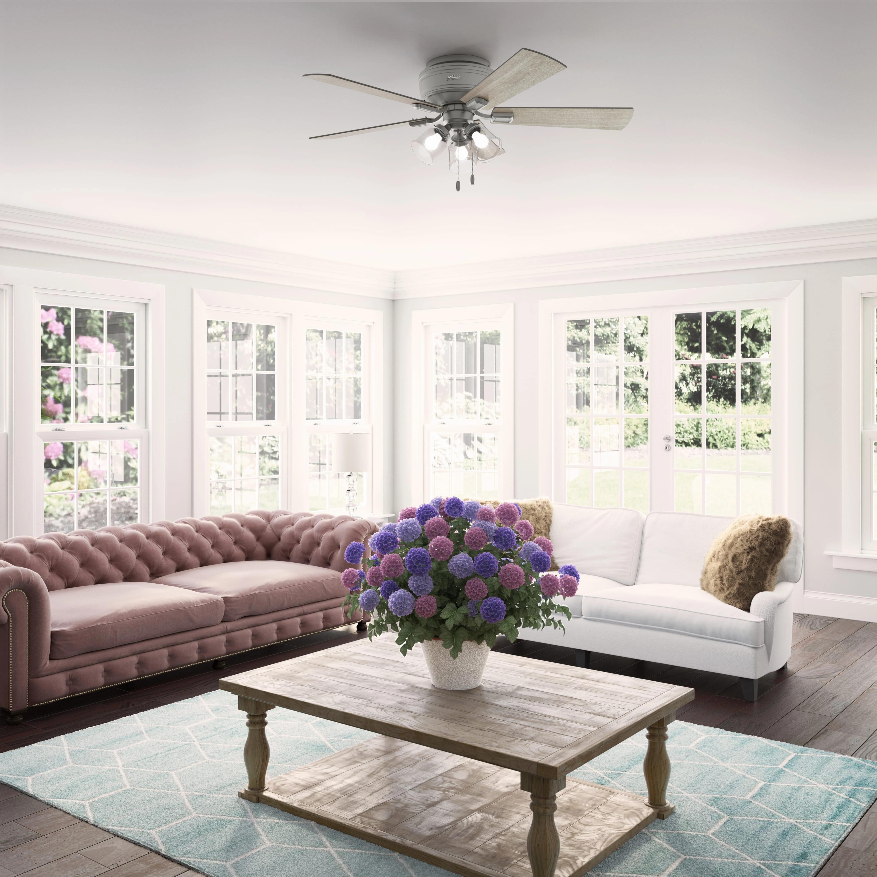 Crestfield 52"Ceiling Fan Matte Silver