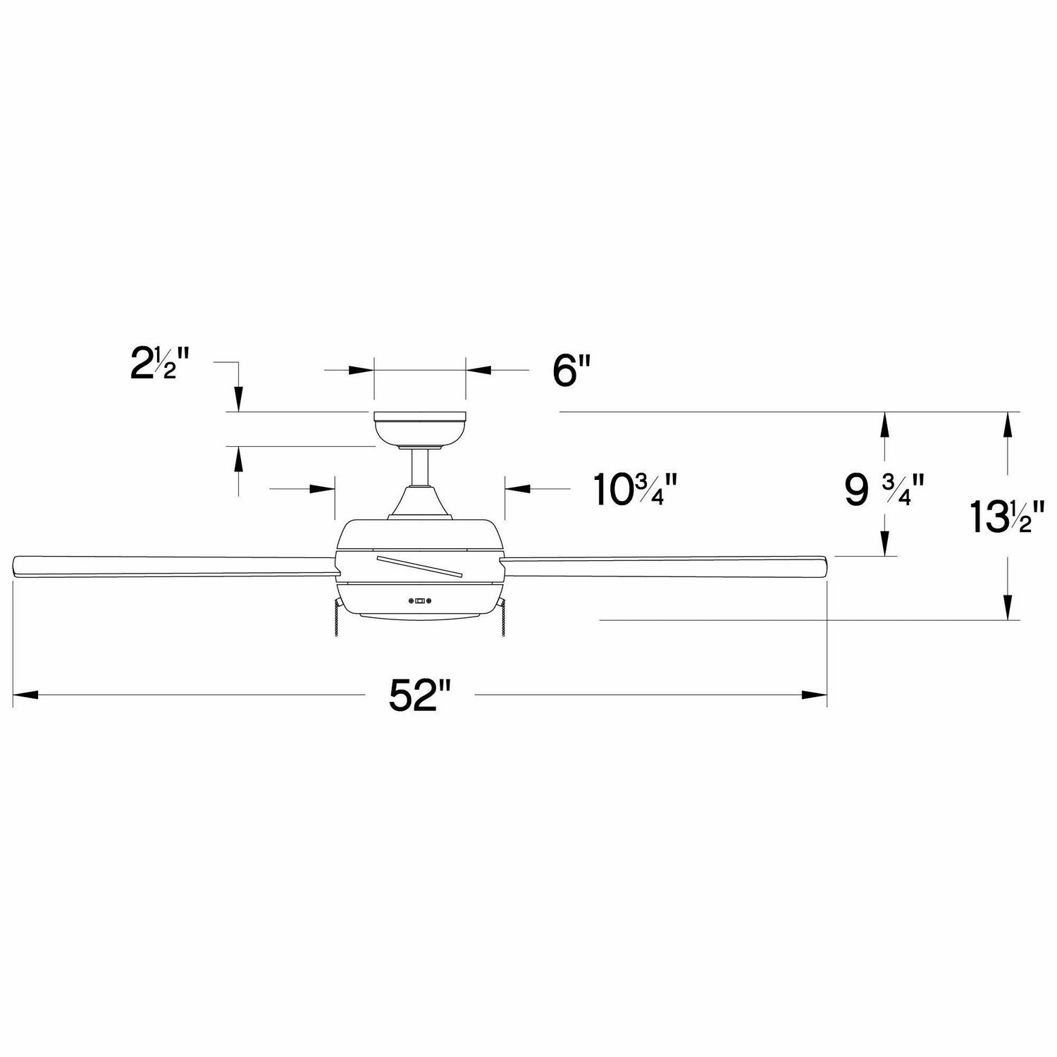 Croft 52"Ceiling Fan Brushed Nickel