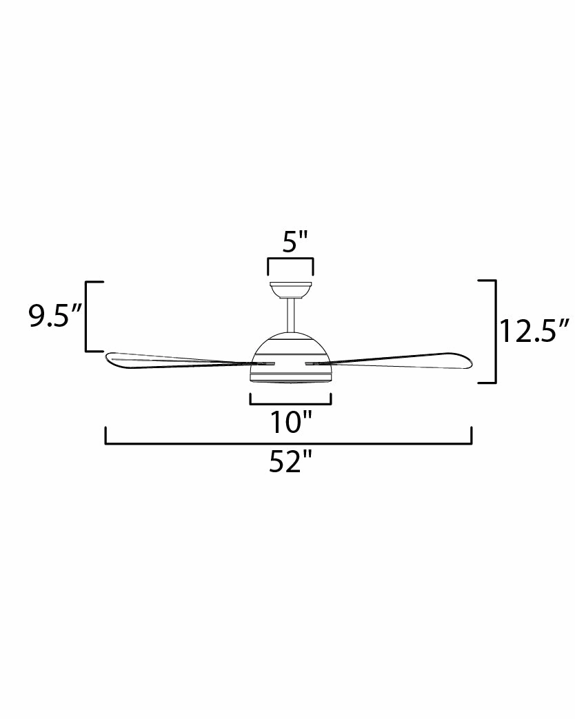 Cupola 52"Ceiling Fan Black