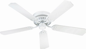 Custom Hugger 42"Ceiling Fan White small electric fans for personal cooling