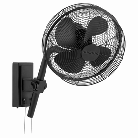 Cyprus 13" Wall Fan Matte Black best small fans for home and travel