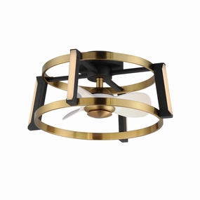 Darling LED Fandelight Black / Natural Aged Brass decorative fandeliers with lights