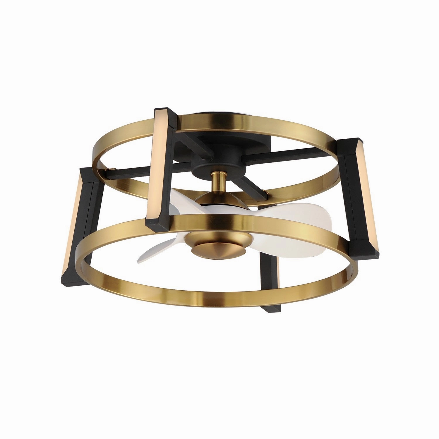 Darling LED Fandelight Black / Natural Aged Brass decorative fandeliers with lights