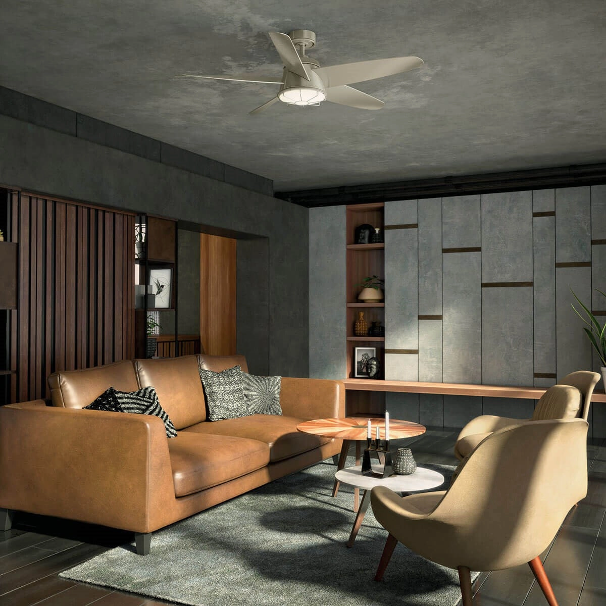 Daya 54"Ceiling Fan Brushed Nickel