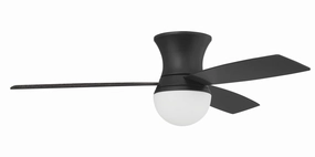 Daybreak 52"Ceiling Fan Flat Black space-saving huggers with modern style