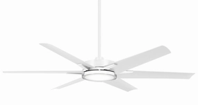 Deco 65" Ceiling Fan Flat White energy-efficient medium fans with remote