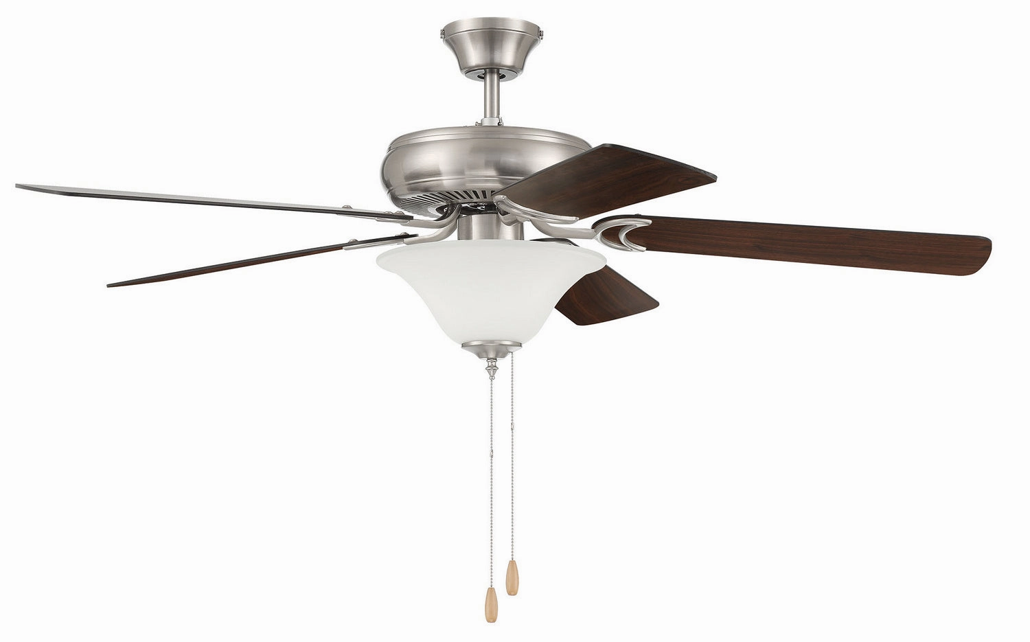 Decorator's Choice Bowl Light Kit 52"Ceiling Fan Brushed Polished Nickel