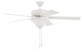 Decorator's Choice Bowl Light Kit 52"Ceiling Fan Matte White oscillating medium fans with strong airflow