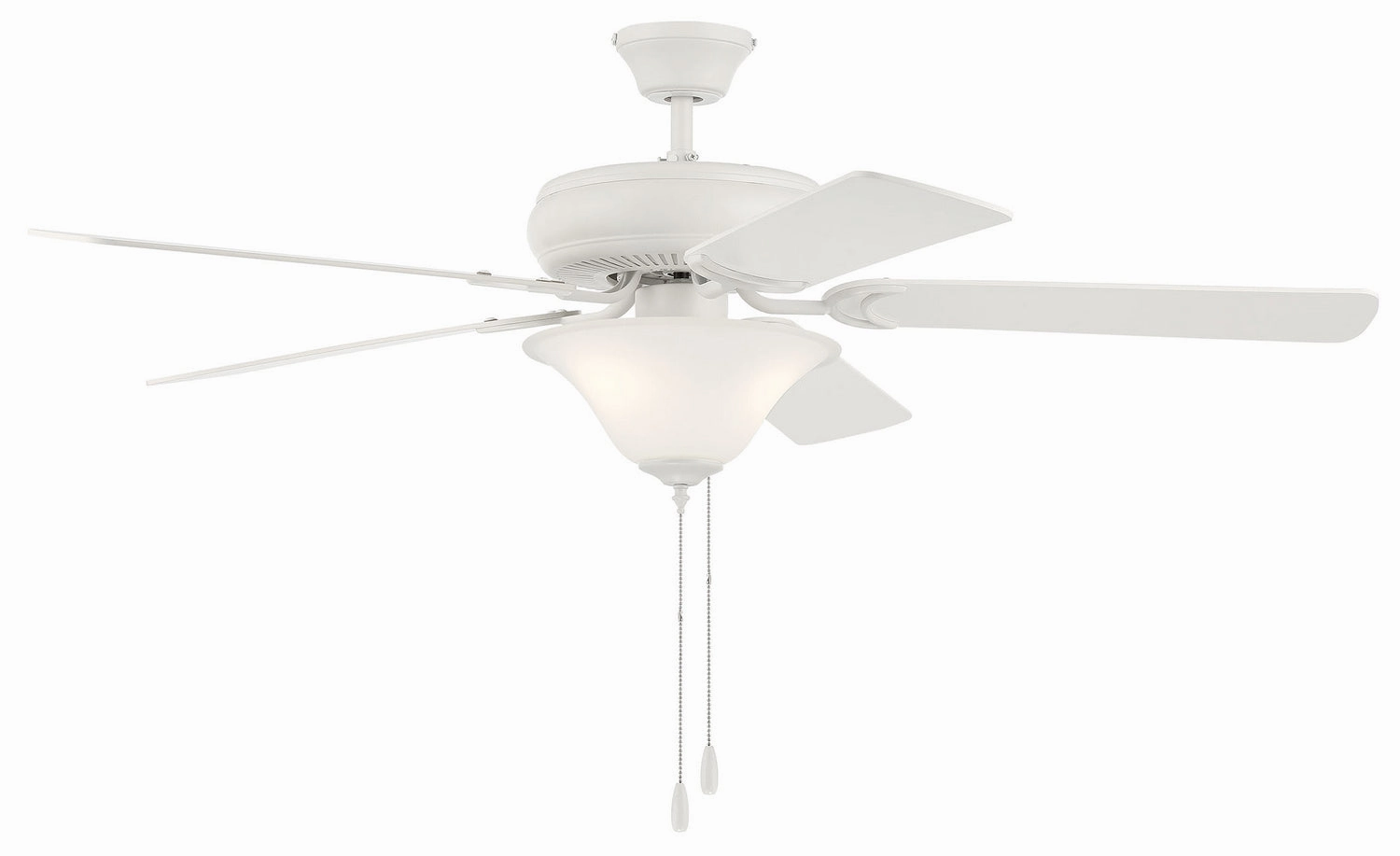 Decorator's Choice Bowl Light Kit 52"Ceiling Fan Matte White