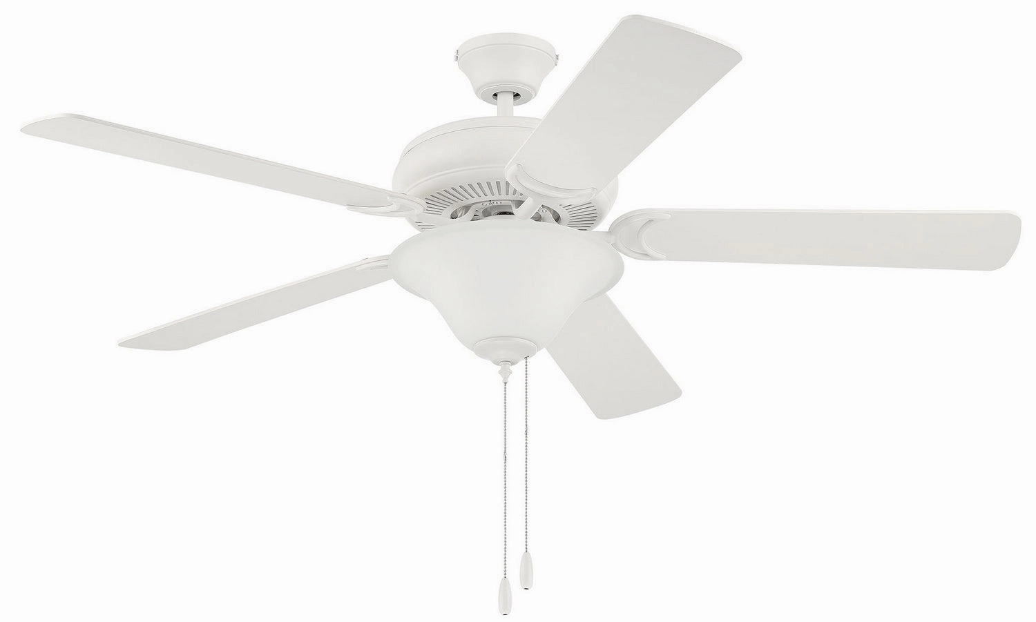 Decorator's Choice Bowl Light Kit 52"Ceiling Fan Matte White
