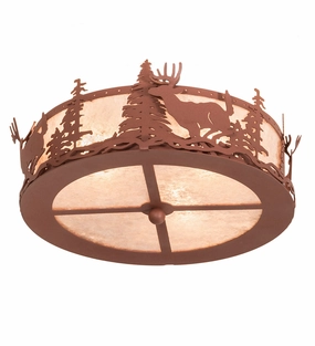 Deer At Dusk LED Fan Light Fixture small electric fans for personal cooling