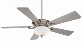 Delano Led 52"Ceiling Fan Polished Nickel portable medium fans with handle design