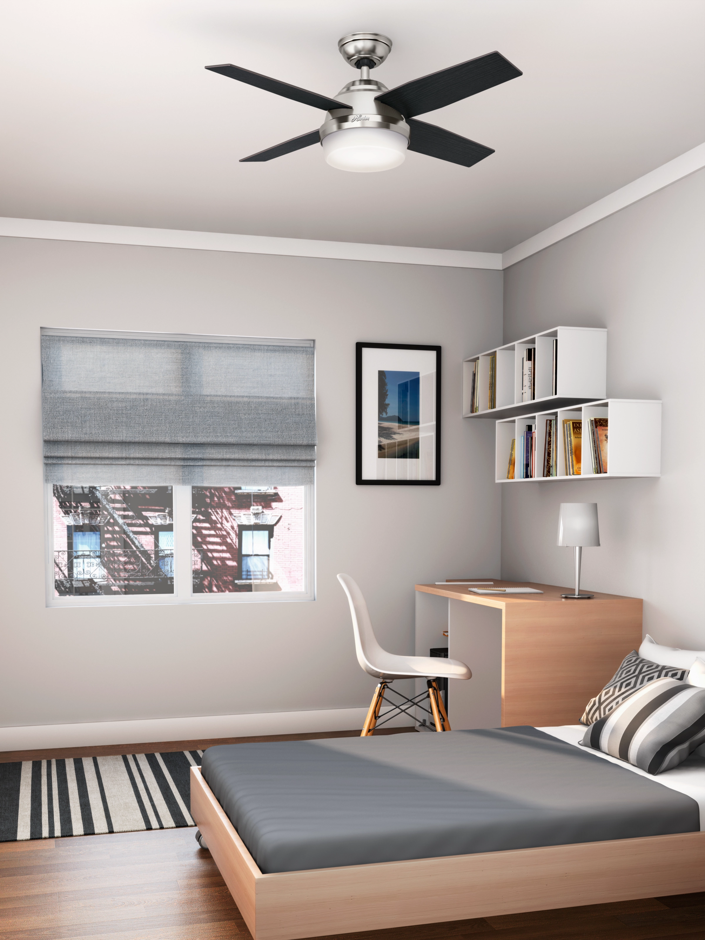 Dempsey 44"Ceiling Fan Brushed Nickel