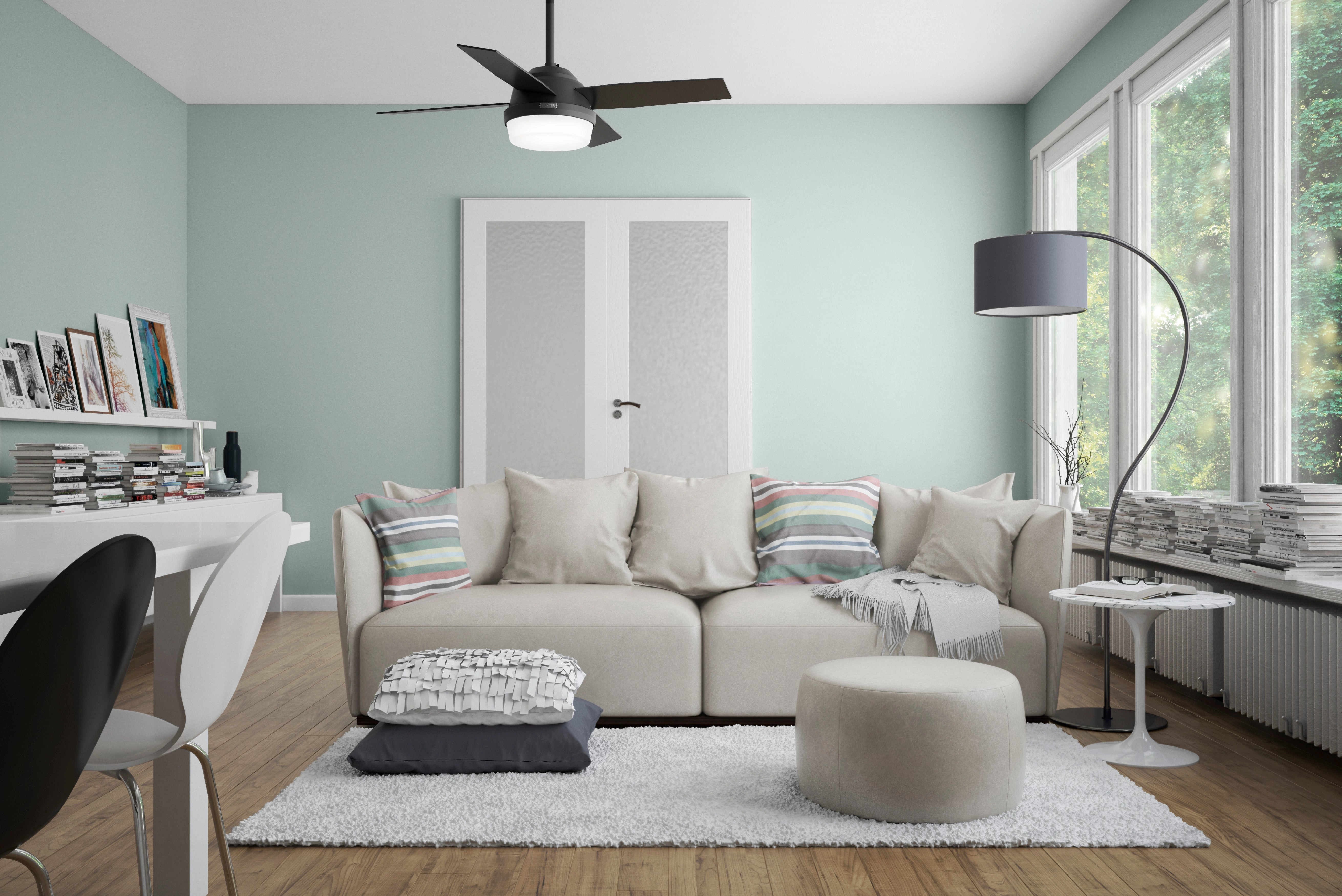 Dempsey 44"Ceiling Fan Matte Black
