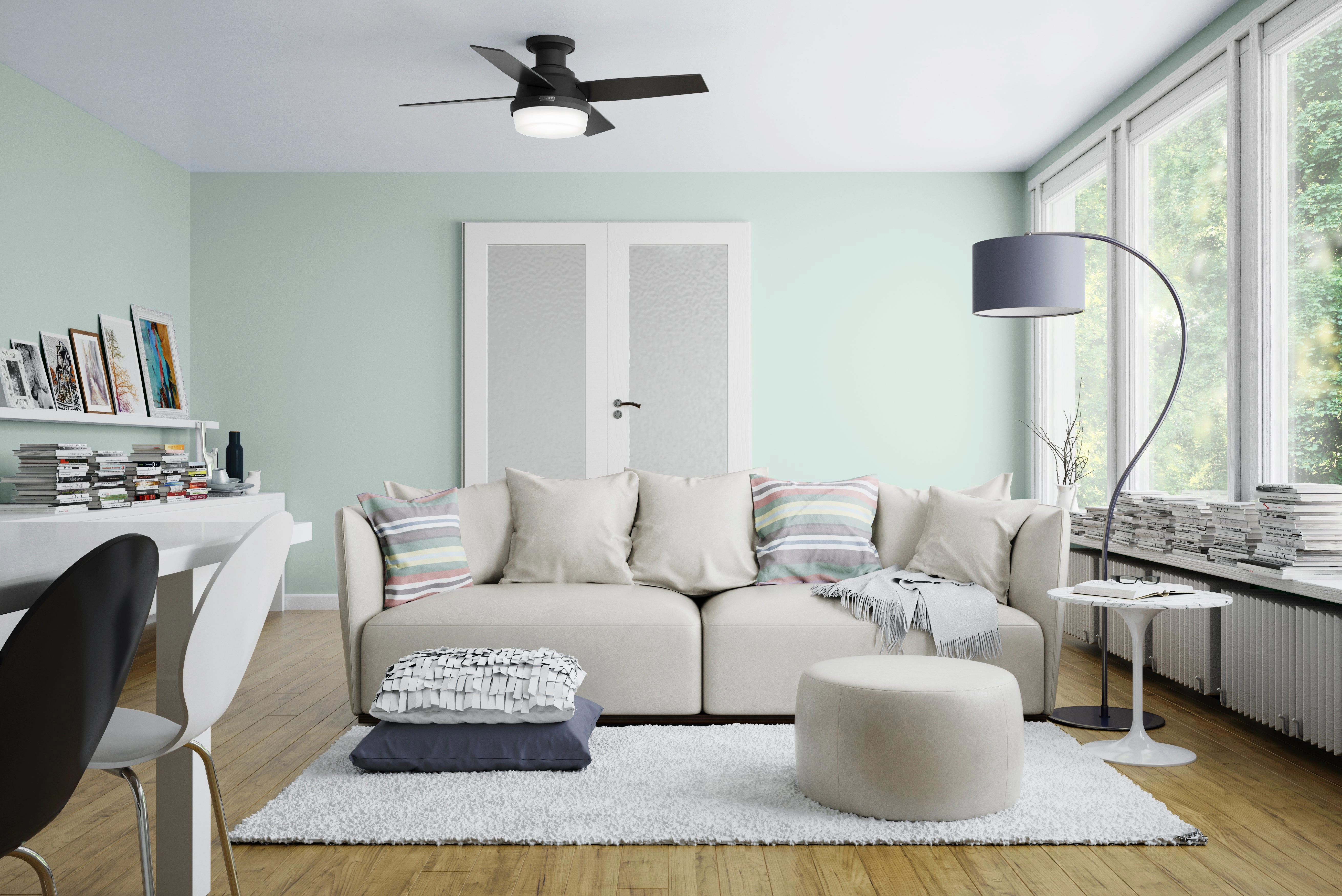Dempsey 44"Ceiling Fan Matte Black