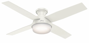 Dempsey 52"Ceiling Fan Fresh White oscillating medium fans with strong airflow