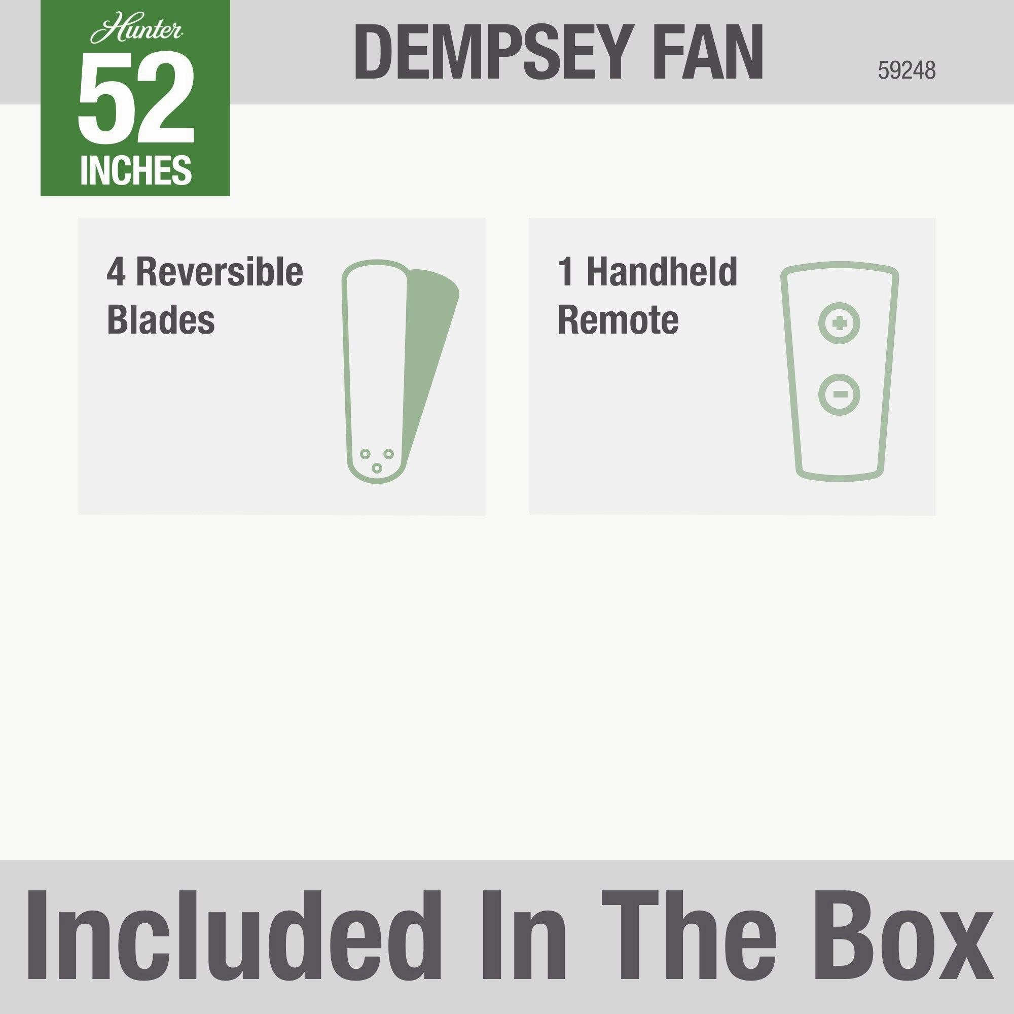 Dempsey 52"Ceiling Fan Fresh White