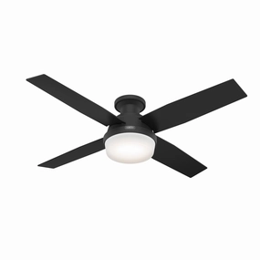 Dempsey 52"Ceiling Fan Matte Black oscillating medium fans with strong airflow