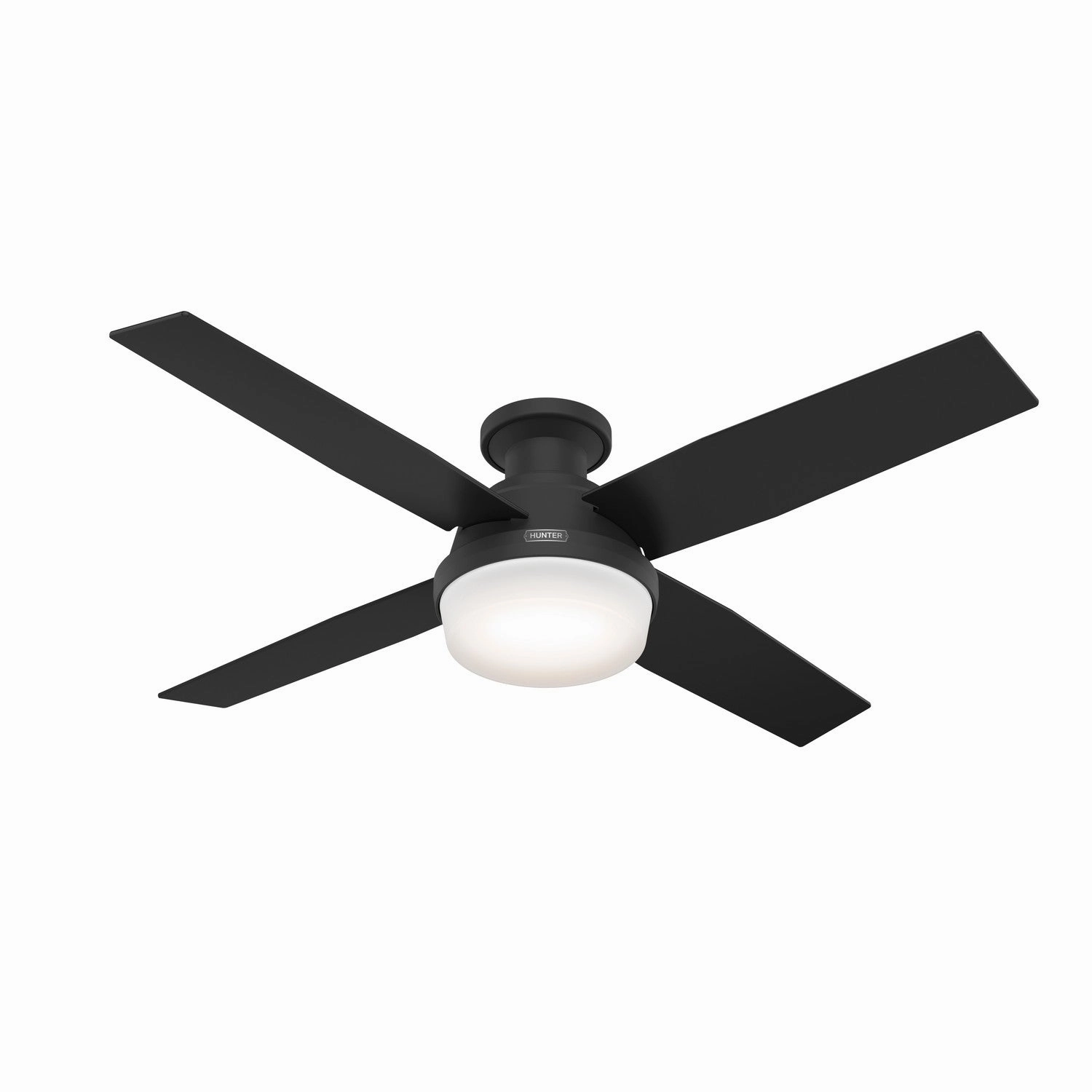 Dempsey 52"Ceiling Fan Matte Black oscillating medium fans with strong airflow