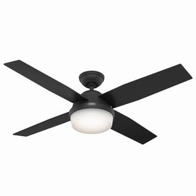 Dempsey 52"Ceiling Fan Matte Black medium size fans for home ventilation
