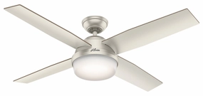 Dempsey 52"Ceiling Fan Matte Nickel quiet medium fans for living room use