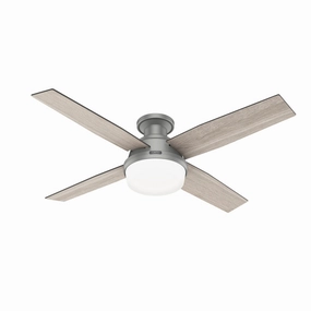 Dempsey 52"Ceiling Fan Matte Silver oscillating medium fans with strong airflow