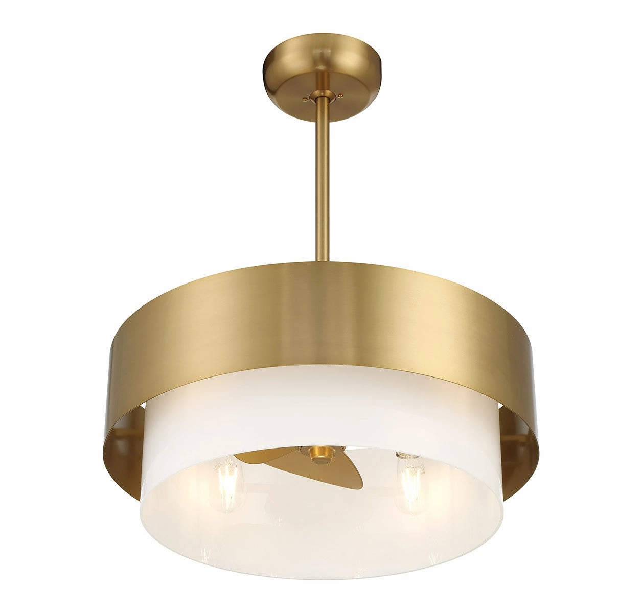 Diana Four Light Fan D'Lier Warm Brass