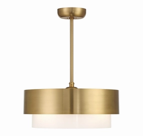 Diana Four Light Fan D'Lier Warm Brass best small fans for home and travel