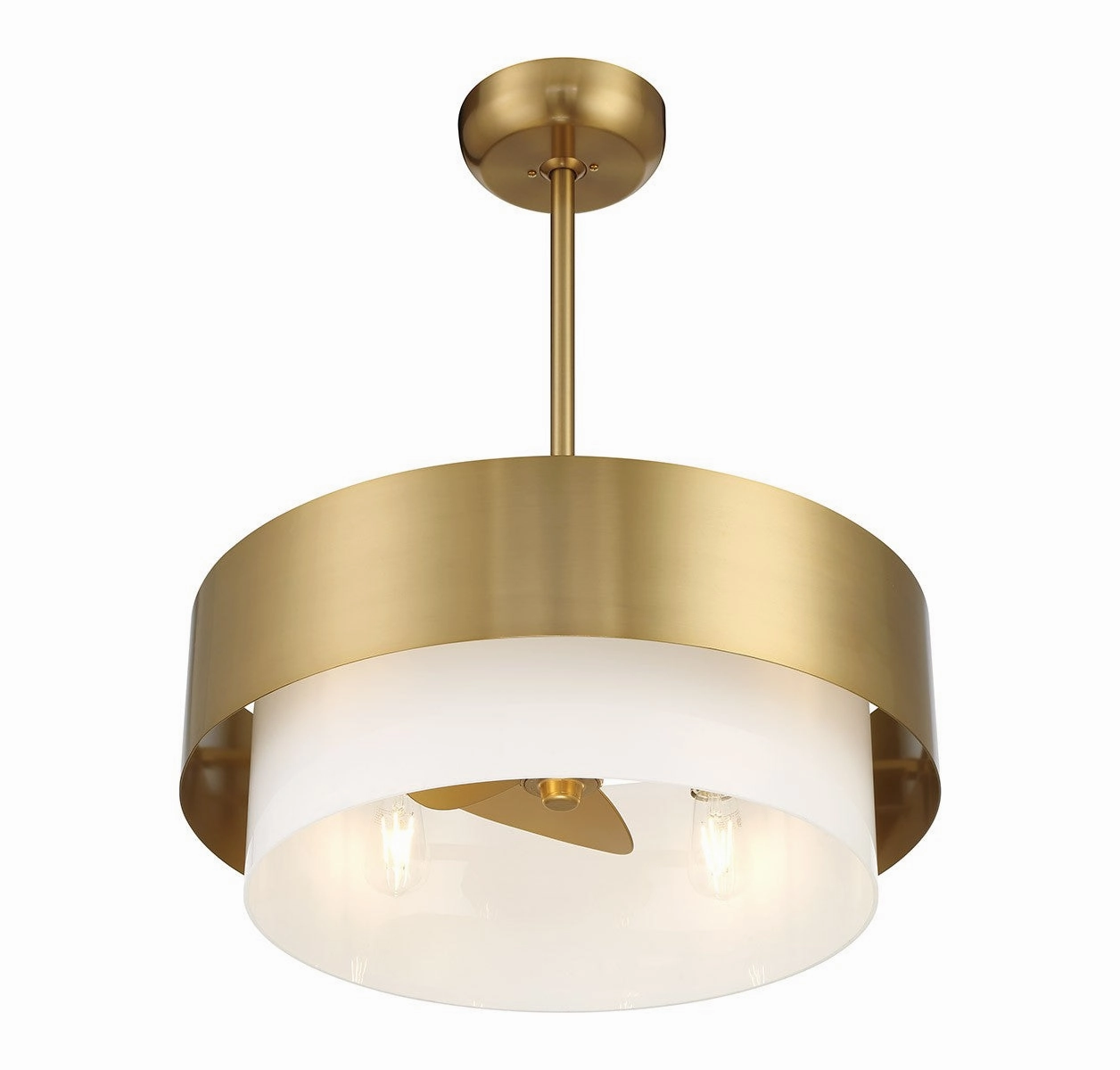 Diana Four Light Fan D'Lier Warm Brass