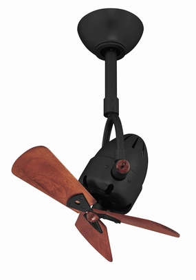 Diane 16"Ceiling Fan Matte Black quiet small fans for desk or nightstand