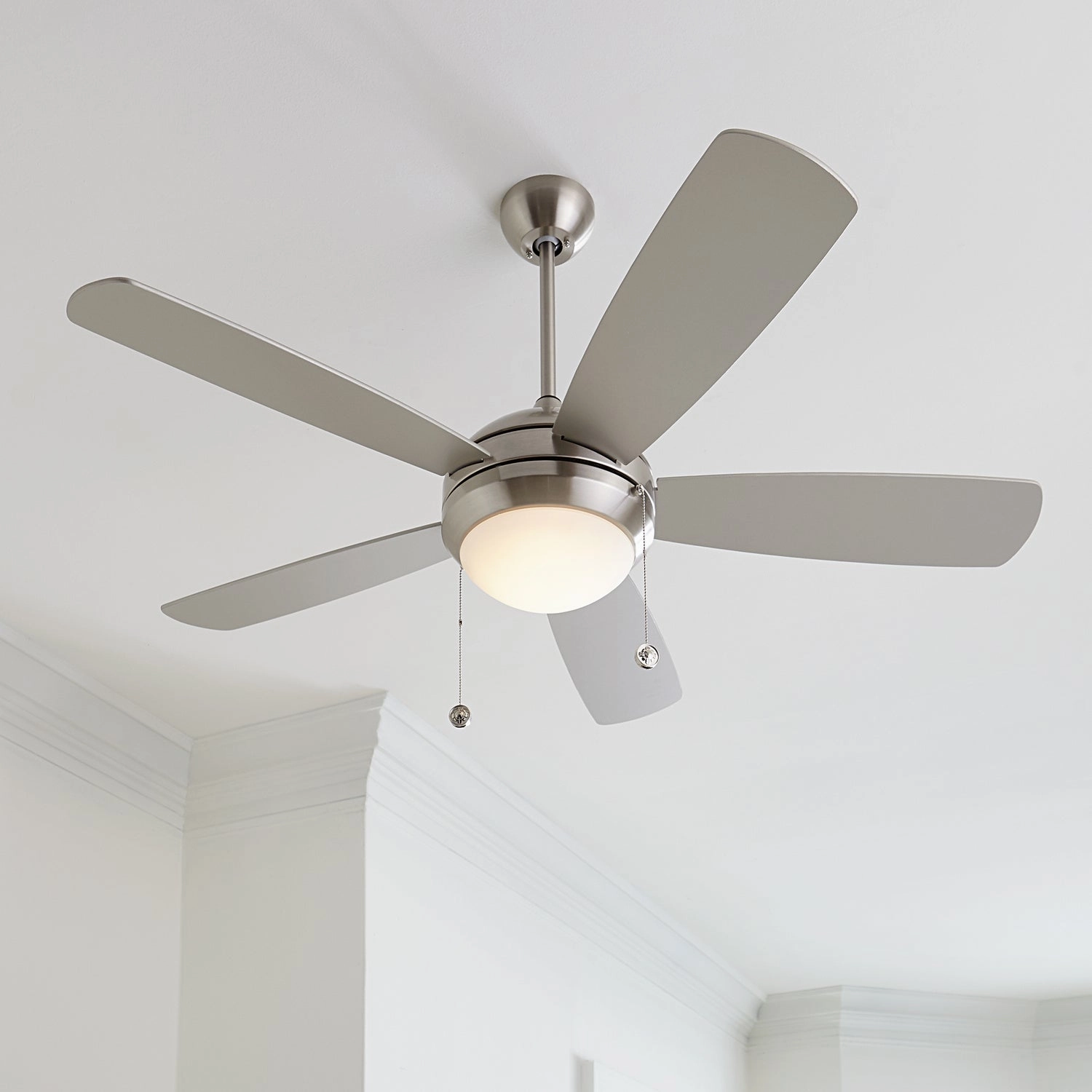 Discus 52" Ceiling Fan Brushed Steel
